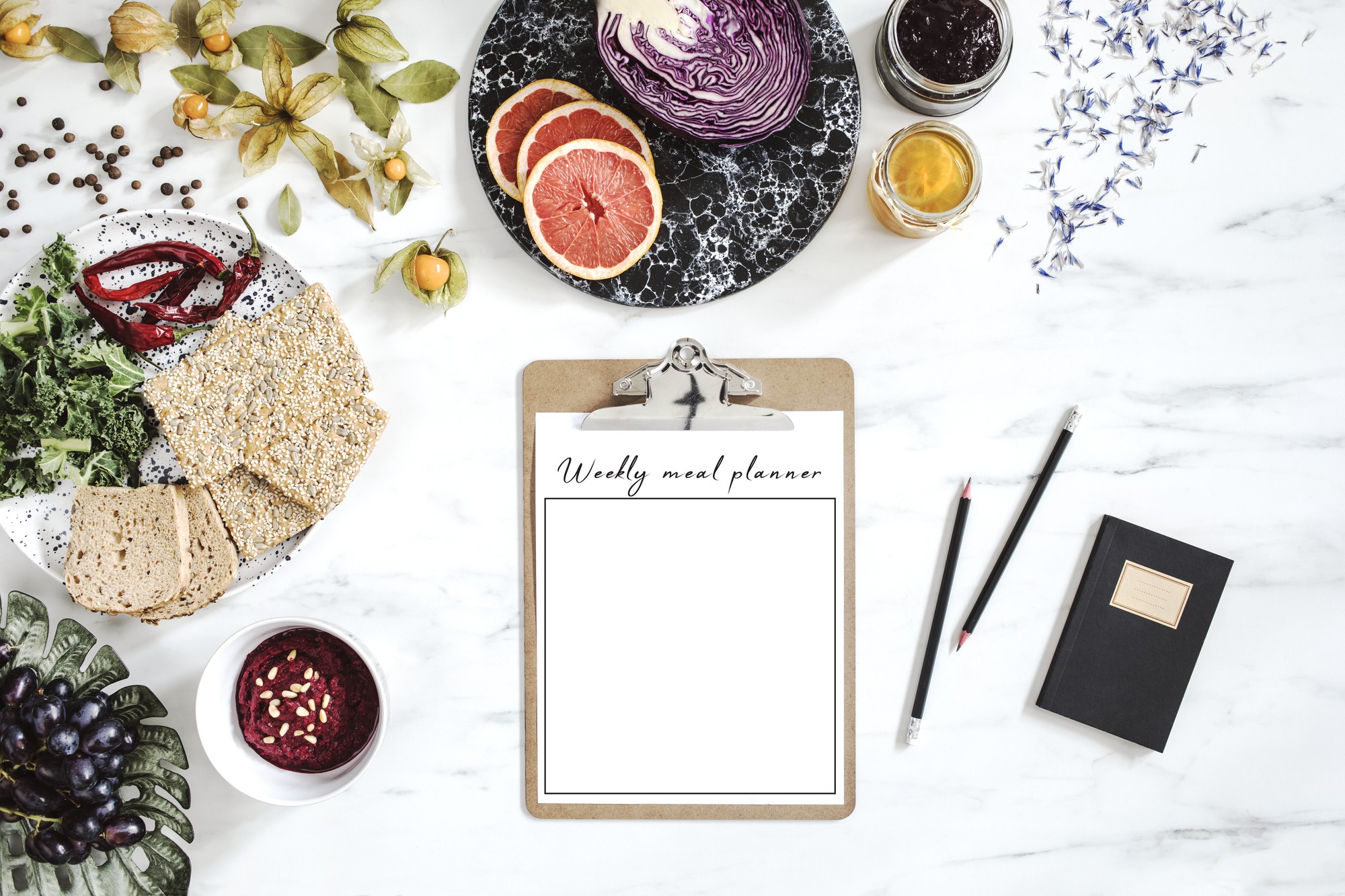 Materiały degustacyjne i notatki menu